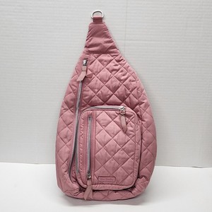 Vera Bradley Quilted Sling Bag Backpack Dusty Rose Pink Floral Lined Women's