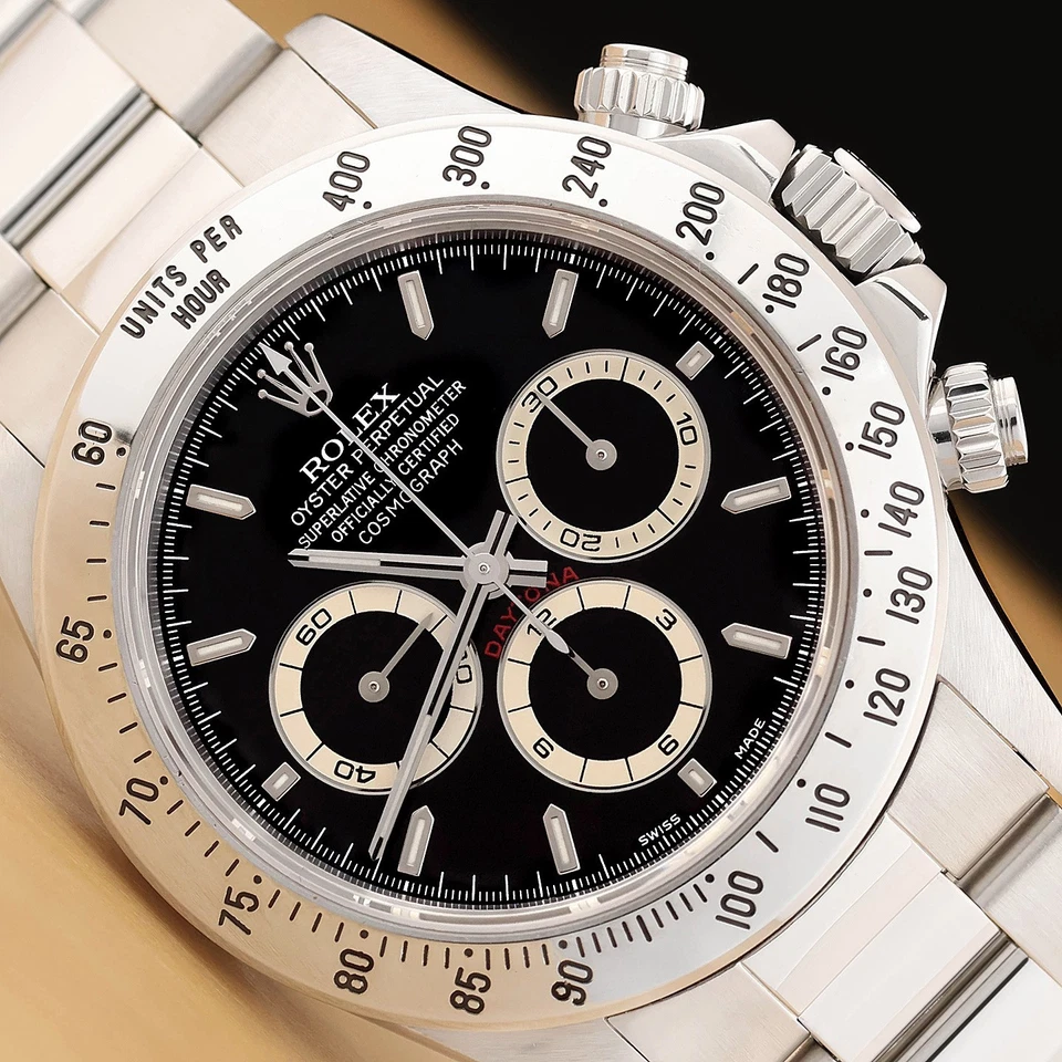RELOJ ROLEX DAYTONA COSMOGRAPH 16520 40MM ESFERA NEGRA ACERO INOXIDABLE OSTRA