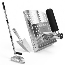 Sand Scoop for Metal Detecting, Stainless Steel with Long Handle