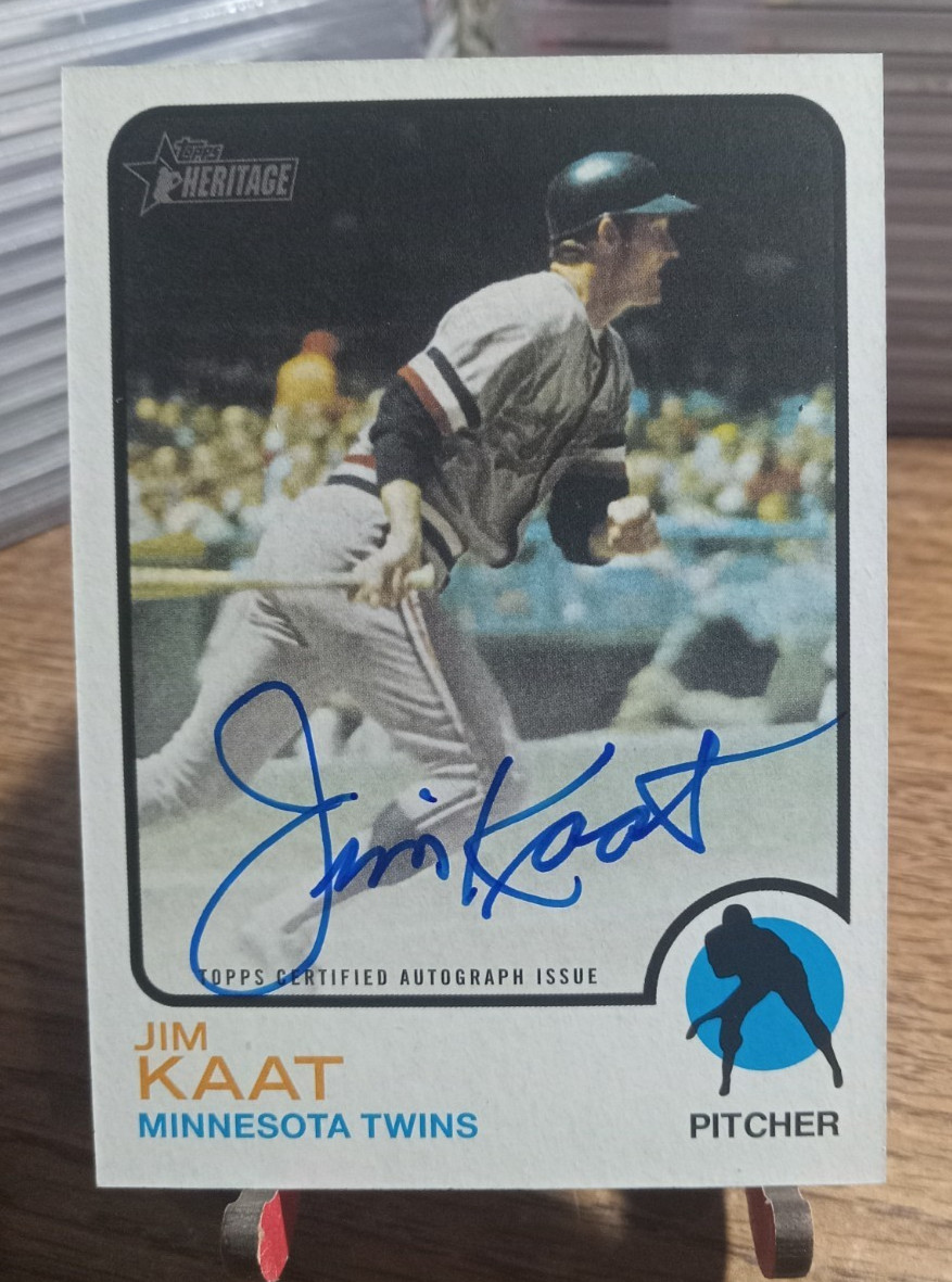 2022 Topps Heritage Jim Kaat Real One Auto #ROA-JK Twins