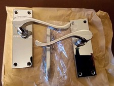 9 x Polished Chrome Door Handles Carlisle Brass Victorian Scroll Lever  CBS55CP