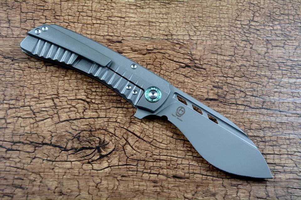 TWOSUN 折叠口袋刀 14C28N 刀片陶瓷滚珠轴承钛 TS411 — 第 4/4 张图片