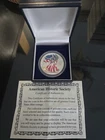 1999 American .999 Silver Eagle Dollar Painted Color with Case - Beautiful COA