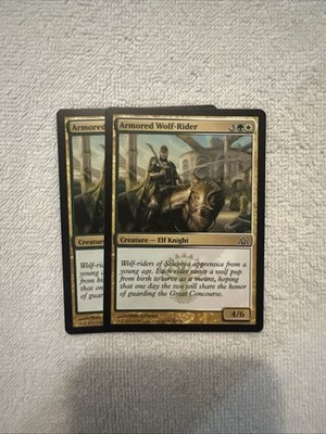 Magic - X2 Armored Wolf-Rider - Dragon s Maze - Gold - LP - MTG -  Shinetized