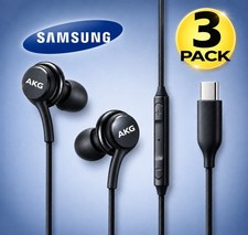 3 Pack USB-C Earbuds Earphones Stereo Braided Cable OEM Original Samsung AKG