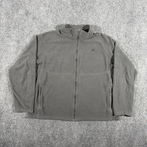 Nike, Vintage 90s Nike ACG Fleece Jacket Mens Size XL Grey Hiking Outdoor Zip Up