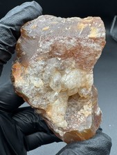 Carnelian Agate geode mineral crystal specimen 