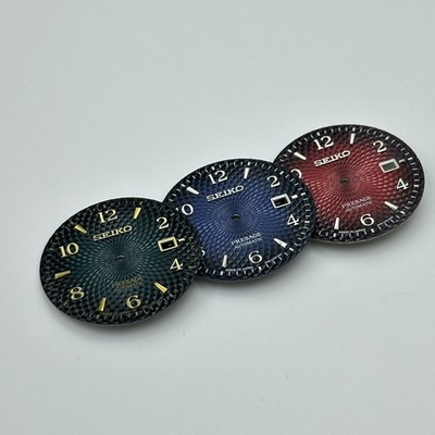 35mm Fish scale pattern Watch Dial No Luminous Date for Nh35 Nh36 Movement