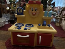 Vtg M M T L 2002 Pretend Play Kitchen Sink,stove,oven,clock 12x6x12