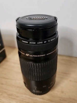 Canon Ultrasonic Zoom Lens EF 75-300mm 1:4-5.6 USM With Box - Made