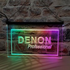 Panneau lumineux néon LED Denon Home Cinéma Audio System avec flux coloré