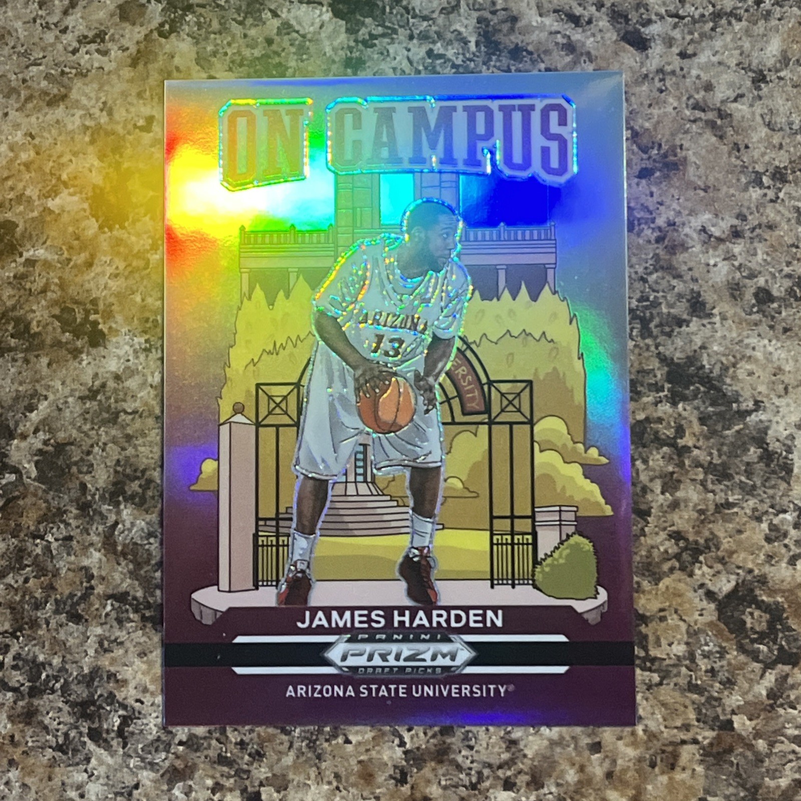 2021-22 Panini Prizm Draft Picks On Campus Silver Prizm James Harden Case Hit
