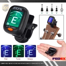 LCD Display Clip-on Guitar Tuner for String Instrument Digital Electronic Tuner