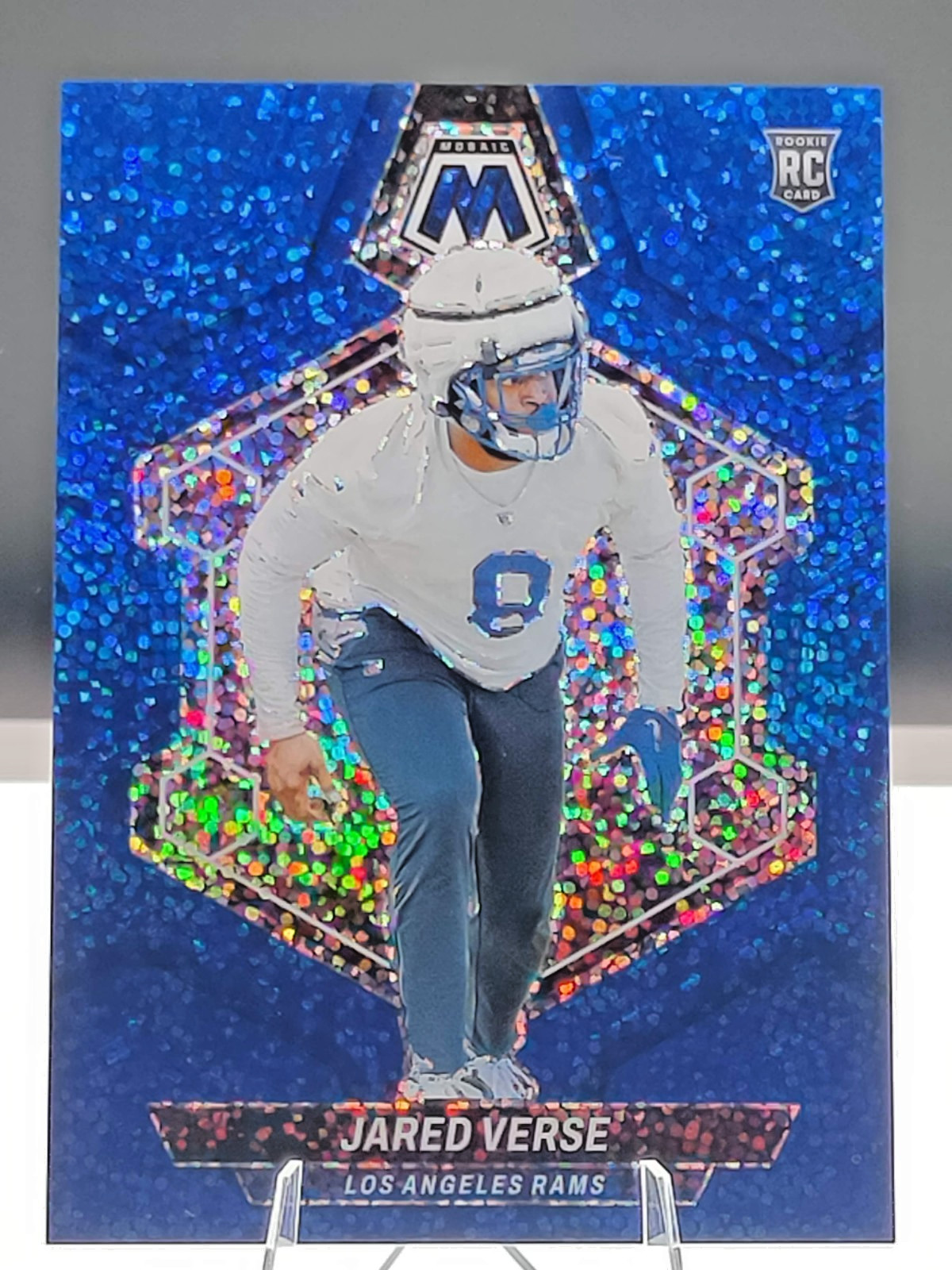 2024 Panini Mosaic Rookie Jared Verse 319 Blue Sparkle Mosaic 61/96