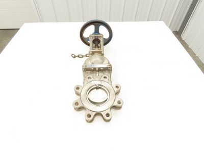 Velan L12-0320B-13BL 4'' 316 Stainless Knife Gate Valve Rising Stem Metal Seat