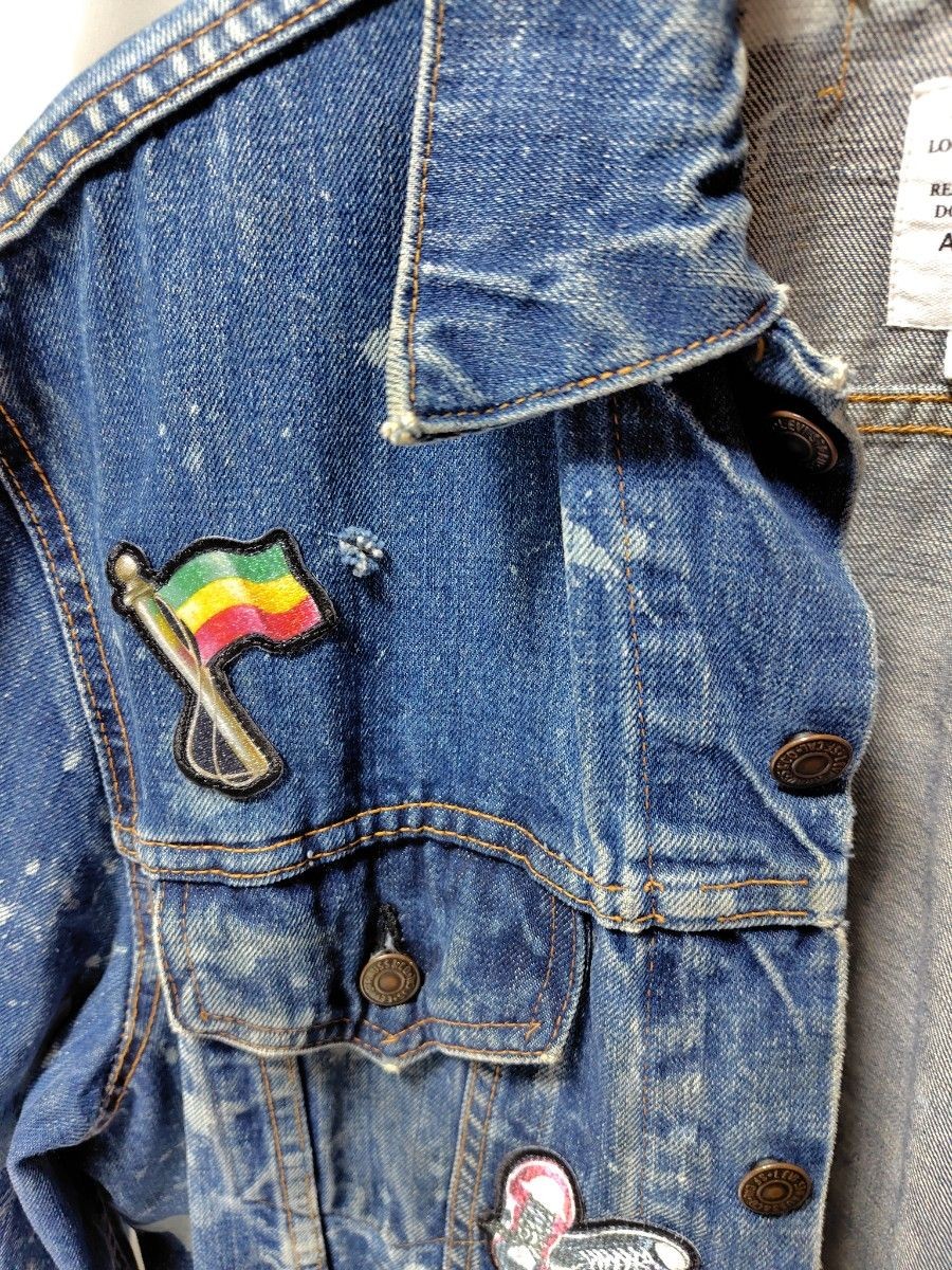 APPLEBUM vintage denim jacket patchwork damage pr… - image 7