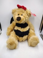 Russ Breezy Bear 8" Brown Plush Bumble Bee Wings Heart Antenna Retired Soft NWT