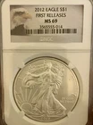 2012 1 Oz Silver American Eagle