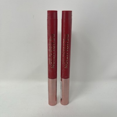 2 X NEW Makeup Revolution Velvet Kiss Lip Crayon in Fling 0.04 oz each