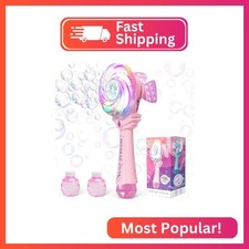 Britik Bubble Wands for Kid 4-8, Windmill Light Up Automatic Bubble Machine