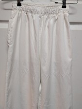 Vtg Pants Women's White  Size  S.  Misslook  Linen. Elastic  Waist