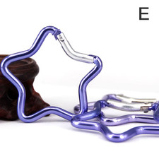 Aluminum Alloy Outdoor Star Shaped Spring Locking Carabiner Clip Keychains for B