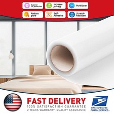 Frosted Glass Film Static Cling Office Bedroom Bathroom Home Window Tint