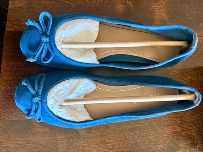 VIONIC BLUE SUEDE BALLET SHOES SIZE 6