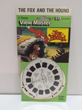 Vintage Disney The Fox And The Hound View-Master 3-D 3 Reel Set.