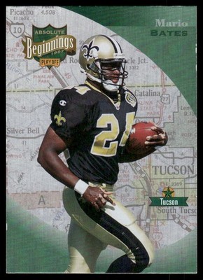 1997 Playoff Absolute Beginnings Mario Bates #24 New Orleans Saints