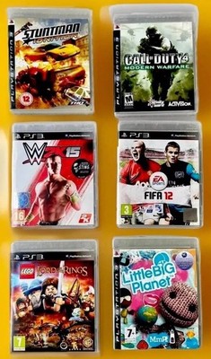 PS3 Spiele KONVOLUT LEGO LOTR WWE 2K LBP CoD MW4 FIFA Stuntman seltene Titel RESTPOSTEN