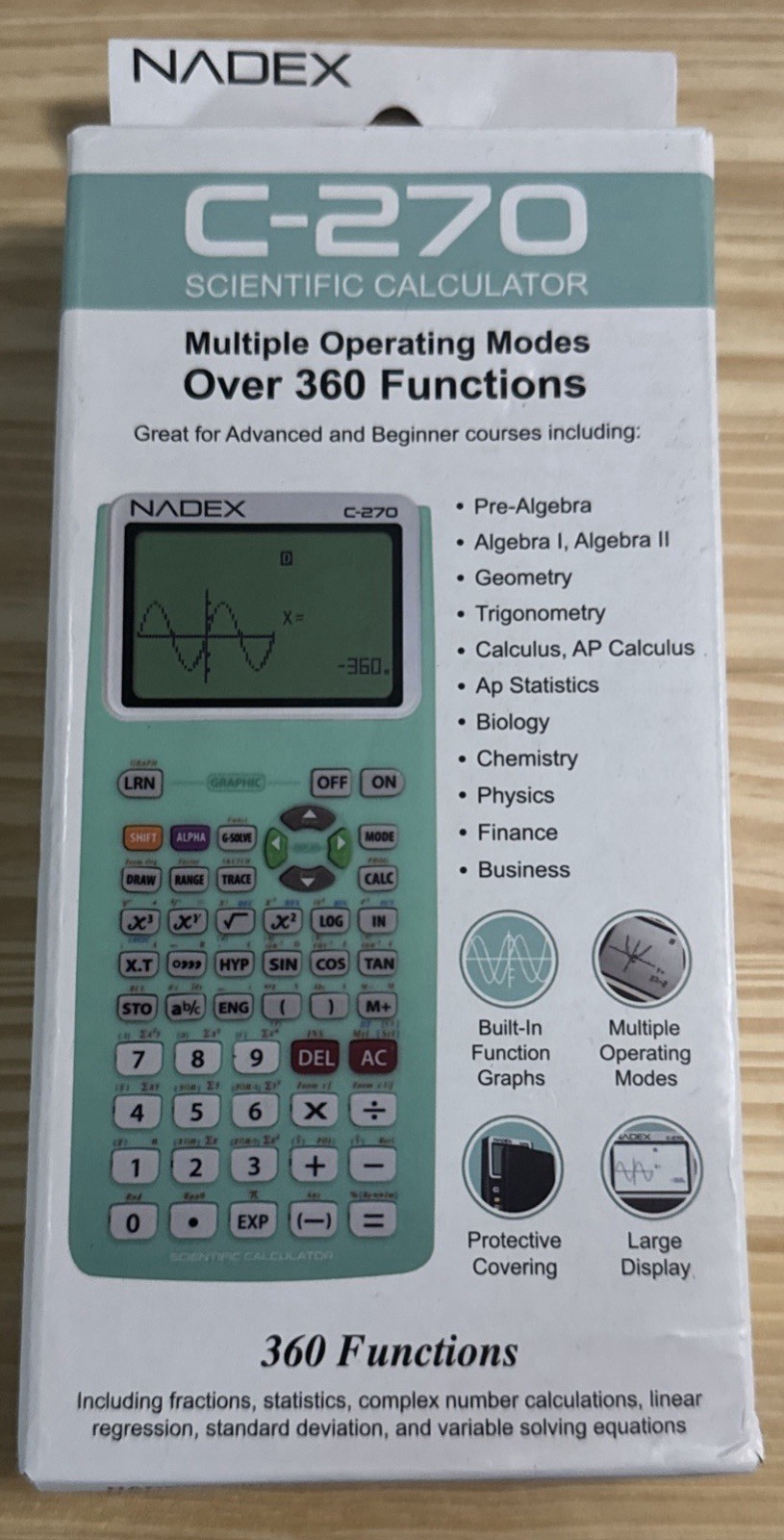 Scientific Calculator C-270 College & High School Students with Graph Functions-image