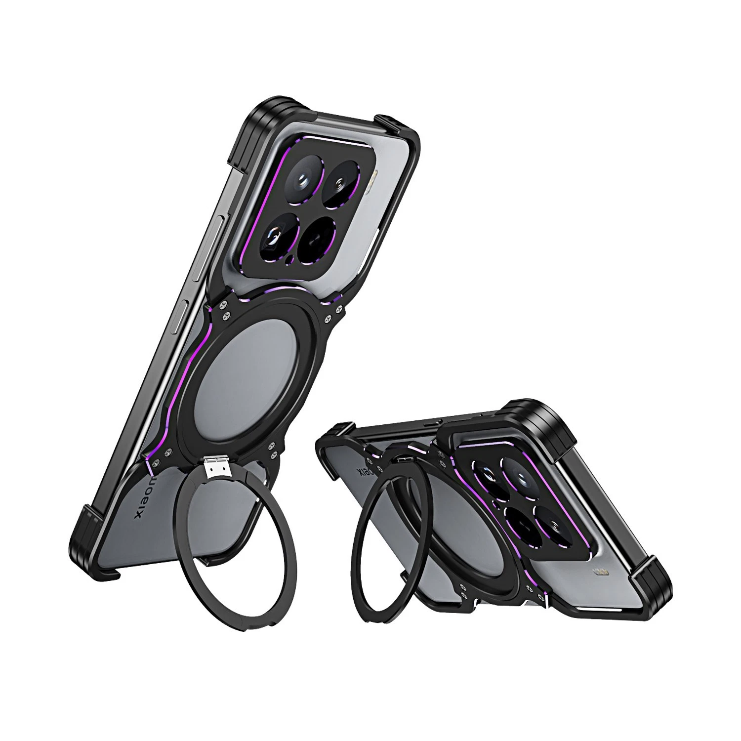 Magnetic Metal Frameless Bumper Shockproof Stand CaseFor Xiaomi 15 Redmi K80 Pro - Picture 2 of 26