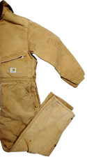Men's 44 Reg. Carhartt X01 BRN Duck Coveralls Quilted Lined