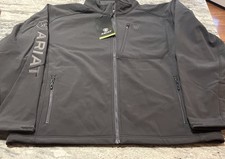 NWT Ariat XL Phantom Grey Men's Logo 2.0 Softshell Jacket Wind water resistant