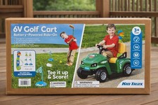 Kid Trax Flybar 6V Golf Cart Battery Powered Ride-On Includes Golf Clubs  Balls