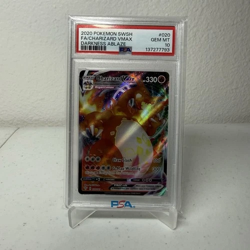 AUTHENTIC 2020 Darkness Ablaze Charizard 20/189  FULL ART VMAX PSA 10