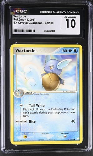Wartortle graded CGC 10 for sale on eBay