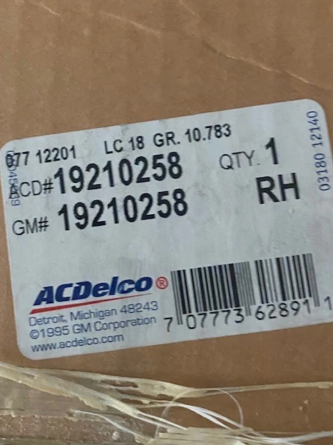 05-09 REGULADOR DE VENTANA ELÉCTRICA FRONTAL GM ORIGINAL, PIEZA NUEVA OEM, P/N 19210258 Foto 3 de 4