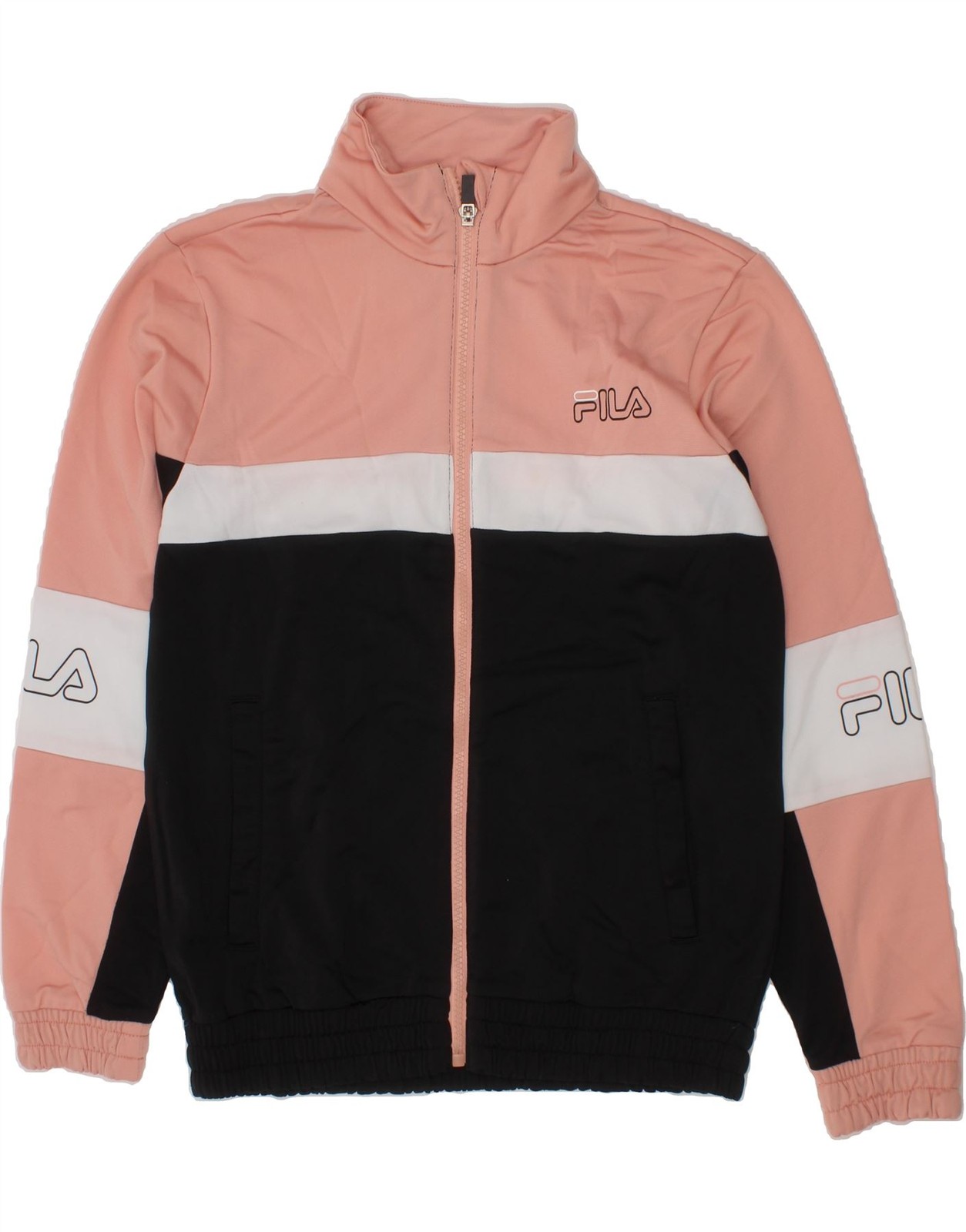 Giacca tuta FILA bambina grafica 11 12 anni rosa colorblock AP10
