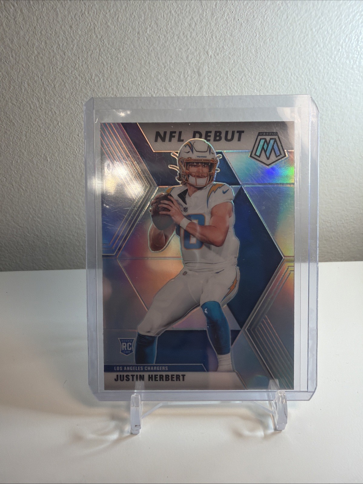 2020 Panini Mosaic - NFL Debut Justin Herbert #263 Silver Prizm (RC)