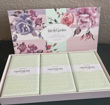 MARY KAY INTO THE GARDEN SOAP SET~3 BARS OF SOAP~DISCONTINUED~FULL SIZE~NIB!