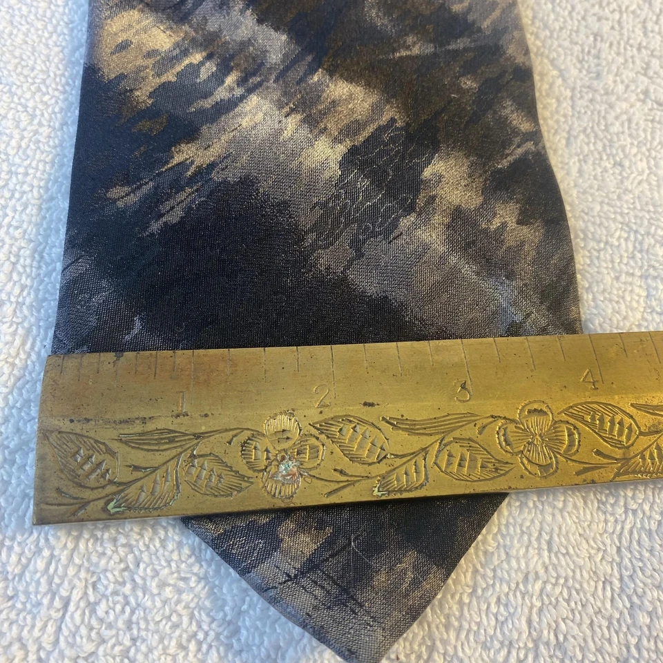 Corbata Louis Roth Para Hombre Hecha en Seda Italia Azul Gris Patrón Abstracto Formal Elegante Foto 2 de 4