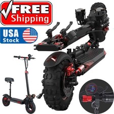 1200W/48v Electric Scooter For Adult 11"Off Road Fat Tires Fast Speed USA MAX x6