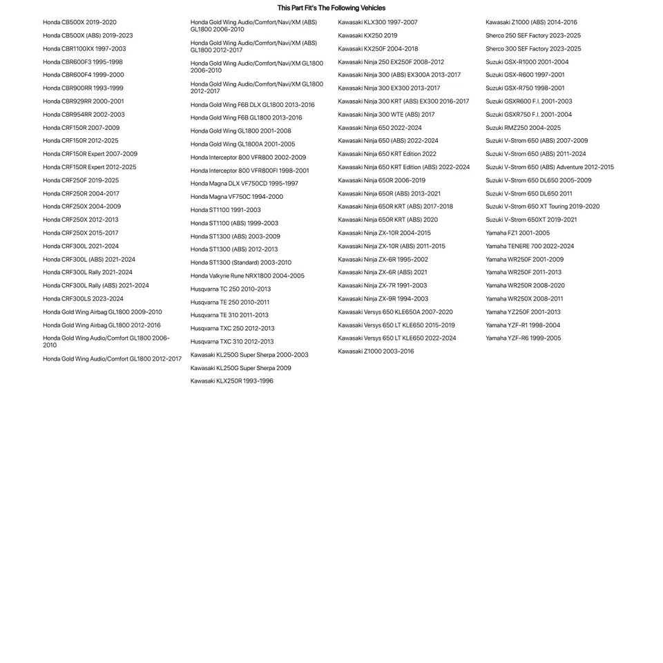 Pro X Valve Shim Kit For KAWASAKI KL250G Super Sherpa 2000-2003,2009 - Image 2 of 2