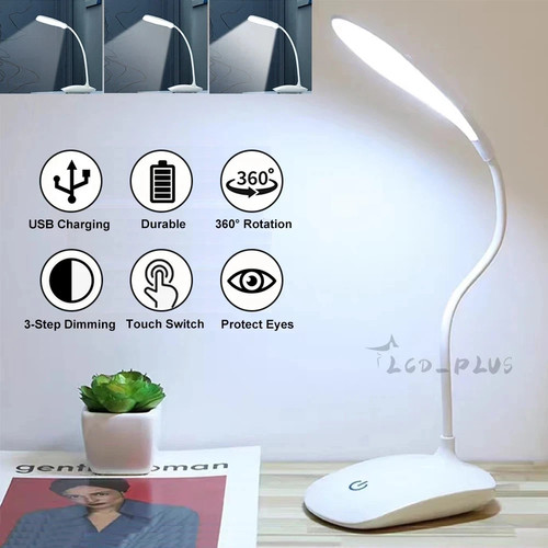 USB Rechargeable LED Desk Lamp with Touch Sensor