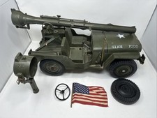1964 GI JOE Action Soldier Jeep Combat 7000 With Cannon And Light