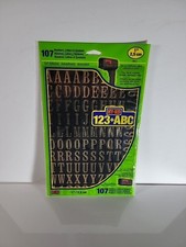 Hy-Ko Self-Adhesive Letters Numbers and Symbols, Various Sizes 107 Pcs