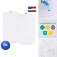 Waterproof Mattress Pad Cover for ADOVEL BabyBond ELEMARA 4 in 1 Bassinet 2 Pack