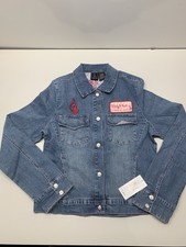 Baby Phat Jean Jacket Gingham Lined Cuffs Sna...